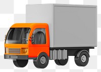 PNG 3D logistic truck, element illustration, transparent background