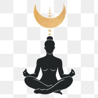 Png spiritual man meditation remix, transparent background