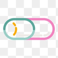 Png pill doodle line art, transparent background