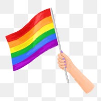 Pride flag png, diversity illustration, transparent background