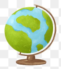 Earth globe png, aesthetic illustration, transparent background