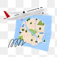 World travel png, aesthetic illustration, transparent background