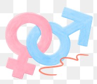 Gender equality png, aesthetic illustration, transparent background