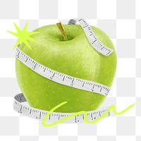 Weight loss png, aesthetic illustration, transparent background