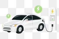 Png charging station environment illustration, transparent background