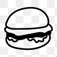 Burger street fast food png, transparent background