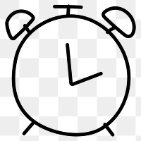 PNG cute morning alarm clock, transparent background