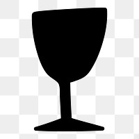 PNG red wine drinking glass, transparent background