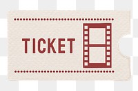 Entry ticket png paper illustration, transparent background