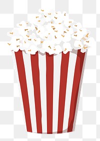 Popcorn bucket png food illustration, transparent background