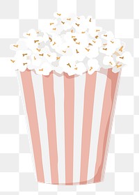 Movie theater popcorn png snack illustration, transparent background