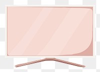 Pink png tv screen, transparent background