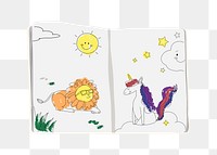 Coloring book, cute stationery illustration