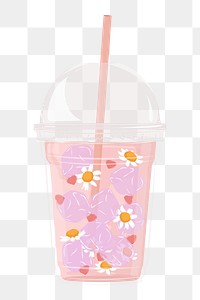Chamomile png iced tea, transparent background