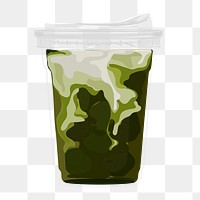 Matcha png green tea, transparent background