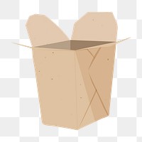 Takeaway box png, transparent background