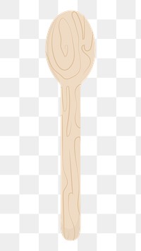 Disposable spoon png, transparent background