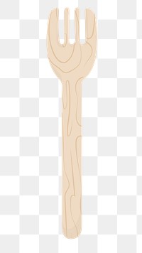 Disposable fork png, transparent background