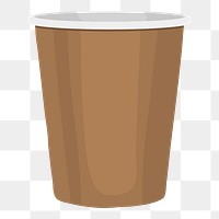 Paper cup png, transparent background