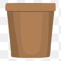 Paper container png, transparent background