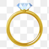 Blue png diamond ring, transparent background