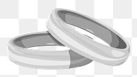 Silver png couple ring, transparent background