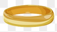 Gold ring png jewelry illustration, transparent background