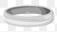 Silver ring png jewelry illustration, transparent background