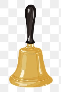 Hand bell png object illustration, transparent background