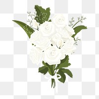 Wedding flower png bouquet illustration, transparent background