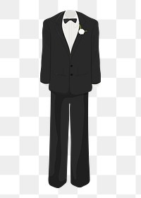 Wedding tuxedo png formal wear illustration, transparent background