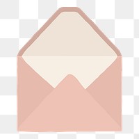 Pink envelope png,  transparent background
