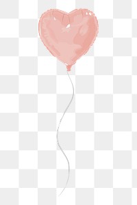 Pink png heart balloons,  transparent background