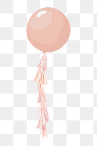 Pink balloon png, transparent background