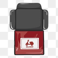 Food png delivery bag, transparent background