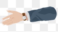 Businessman hand png,  transparent background