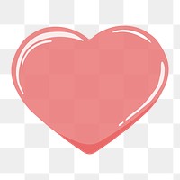 Pink glossy heart png,  transparent background