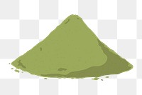 Matcha png tea powder,  transparent background