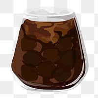 PNG Iced black coffee,  transparent background