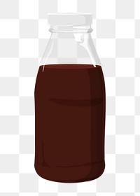 Chocolate png milk bottle,  transparent background