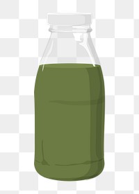 PNG milk green tea bottle, transparent background