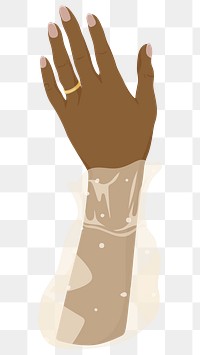 Bride's hand png, transparent background