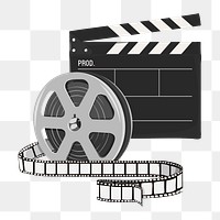 Cinema film png entertainment illustration, transparent background