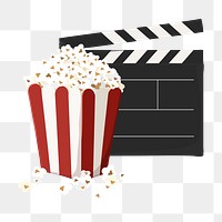 Movie time png entertainment illustration, transparent background