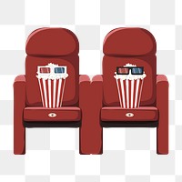 Movie theater png entertainment illustration, transparent background