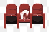 Movie theater png entertainment illustration, transparent background