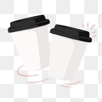 Takeaway cup png beverage packaging illustration, transparent background