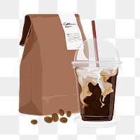 Takeaway breakfast png food illustration, transparent background