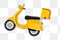 Motorcycle delivery png logistic illustration, transparent background