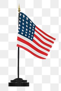 American flag stand png, transparent background